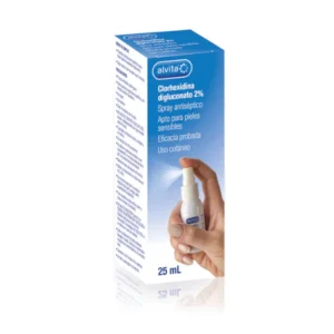 Clorhexidina Spray 2% Alvita antiséptico transparente para heridas