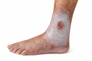 Protección de la piel perilesional alrededor de una úlcera vascular