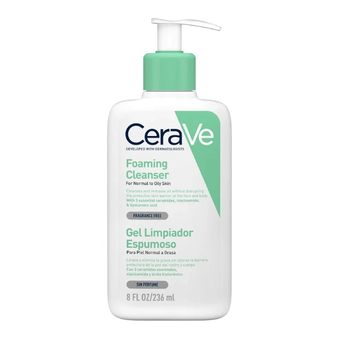 Cerave Gel Limpiador Espumoso 236ml pierl normal grasa