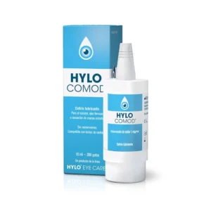 Hylo-Comod colirio lubricante con 0,1% de hialuronato sódico para aliviar la sequedad ocular y la irritación