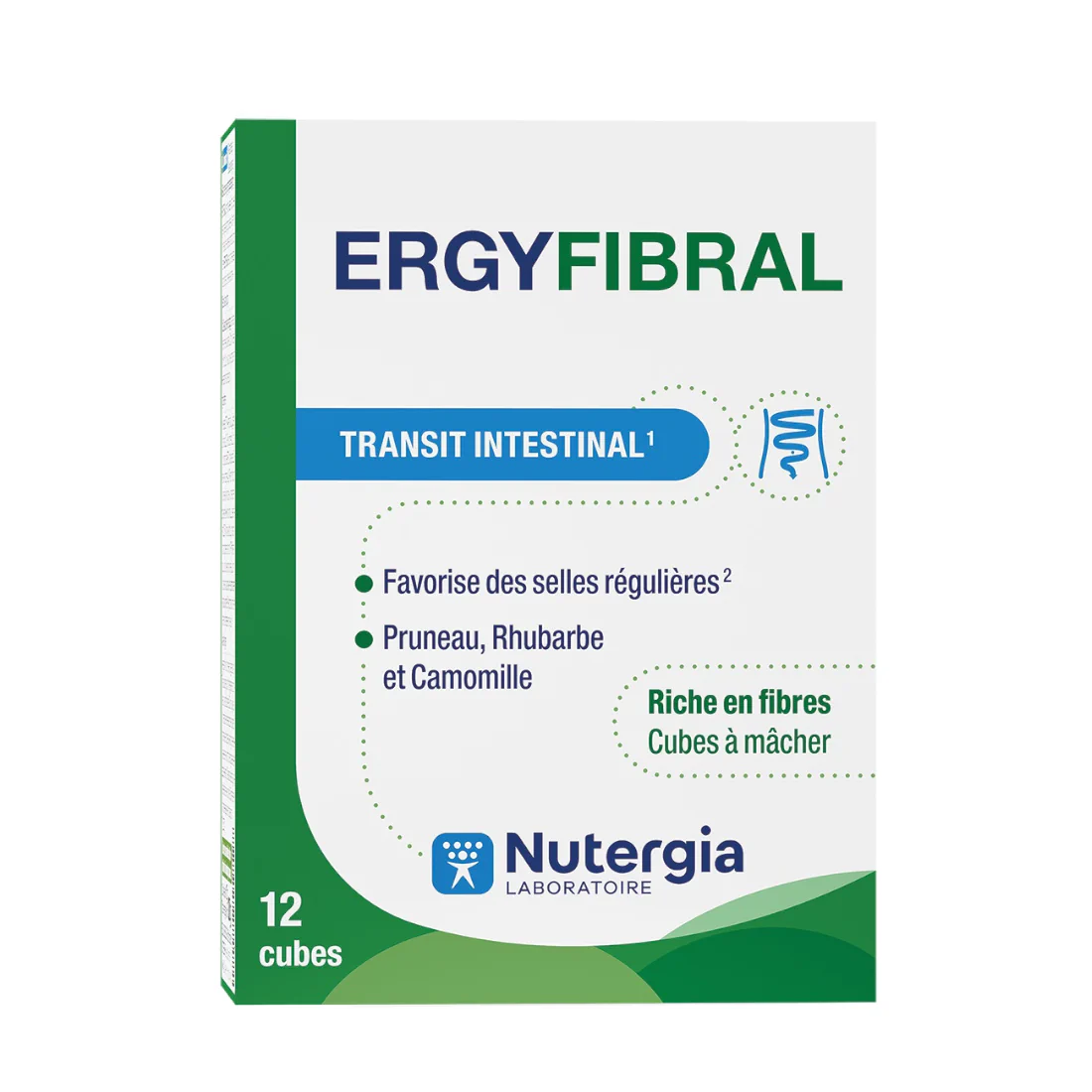 Nutergia Ergyfibral Masticable 12 cubos para favorecer el tránsito intestinal