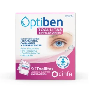 optiben toallitas unidosis limpieza ocular 30 unidades