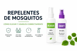 Repelentes de mosquitos con IR3535 y DEET