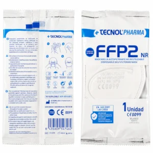 Tecnol Pharma mascarilla FFP2 blanca envasada individualmente fabricada en España